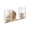 Designers Fountain Haven 16 in. 2-Light Old Satin Brass Vanity Light with Clear Rippled Glass Shades for Bathrooms D309M-2B-OSB - alternate 9